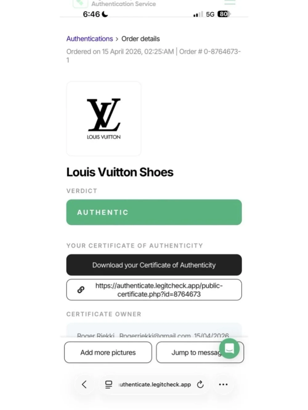 Louis Vuitton Men Sz 7.5 US/6.5 LV Kanye West Don Red Leather Sneakers Complete